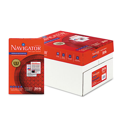 Navigator Premium White Multipurpose Smooth 20 lb. Copy Paper 8.5x14 in. 5000/CA